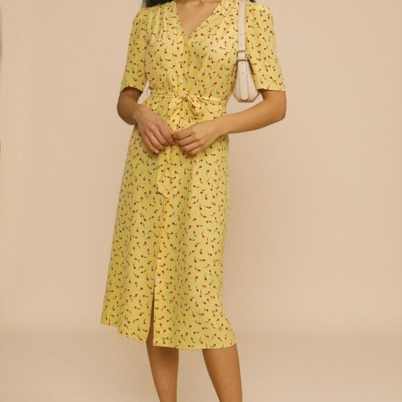 Rouje Style Mathilde Retro Midi Dress - Picture 1 of 10